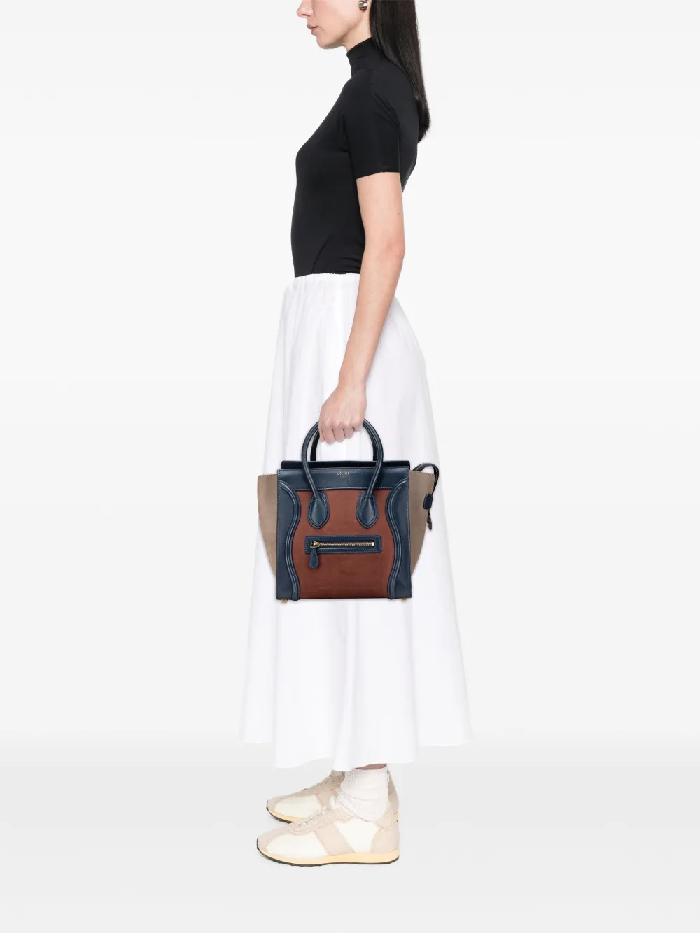 Celine Pre-Owned 2012 Micro Suede Tricolor Luggage tote bag | Pre-Owned | Image 2
