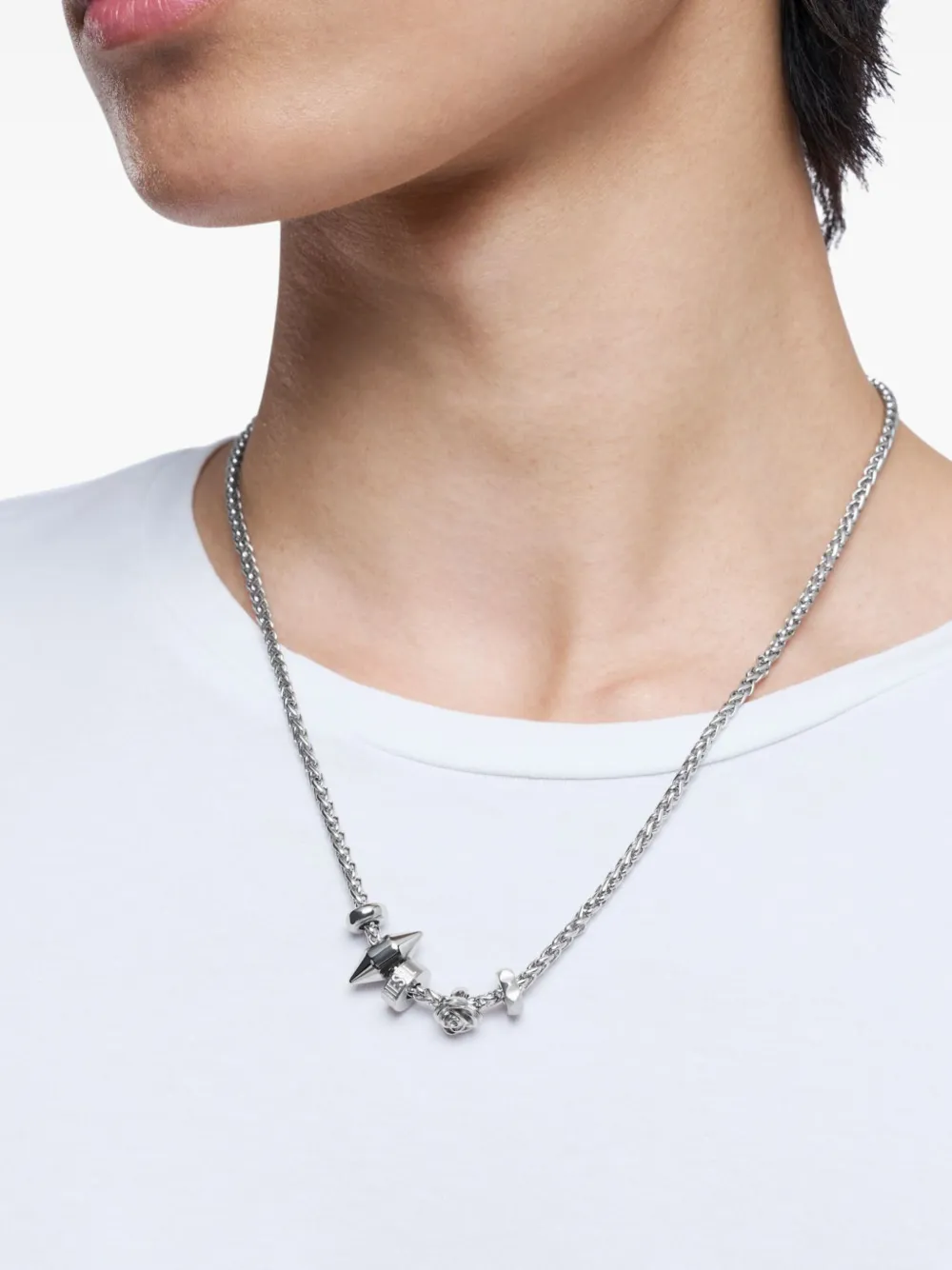 Diesel rose-shaped steel necklace | Image 2