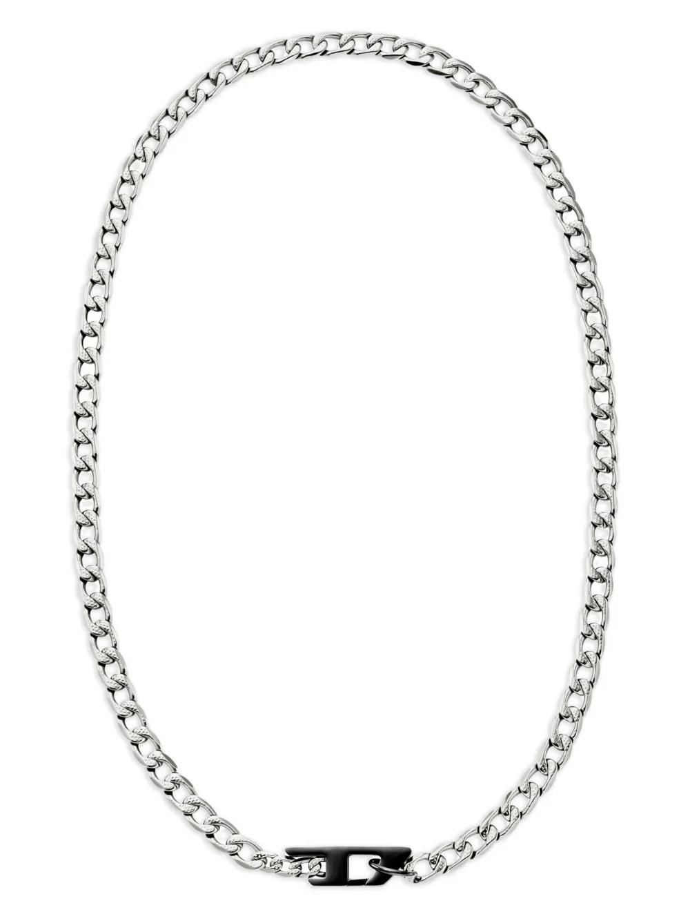 Diesel curb-chain steel necklace | Grey | Image 1
