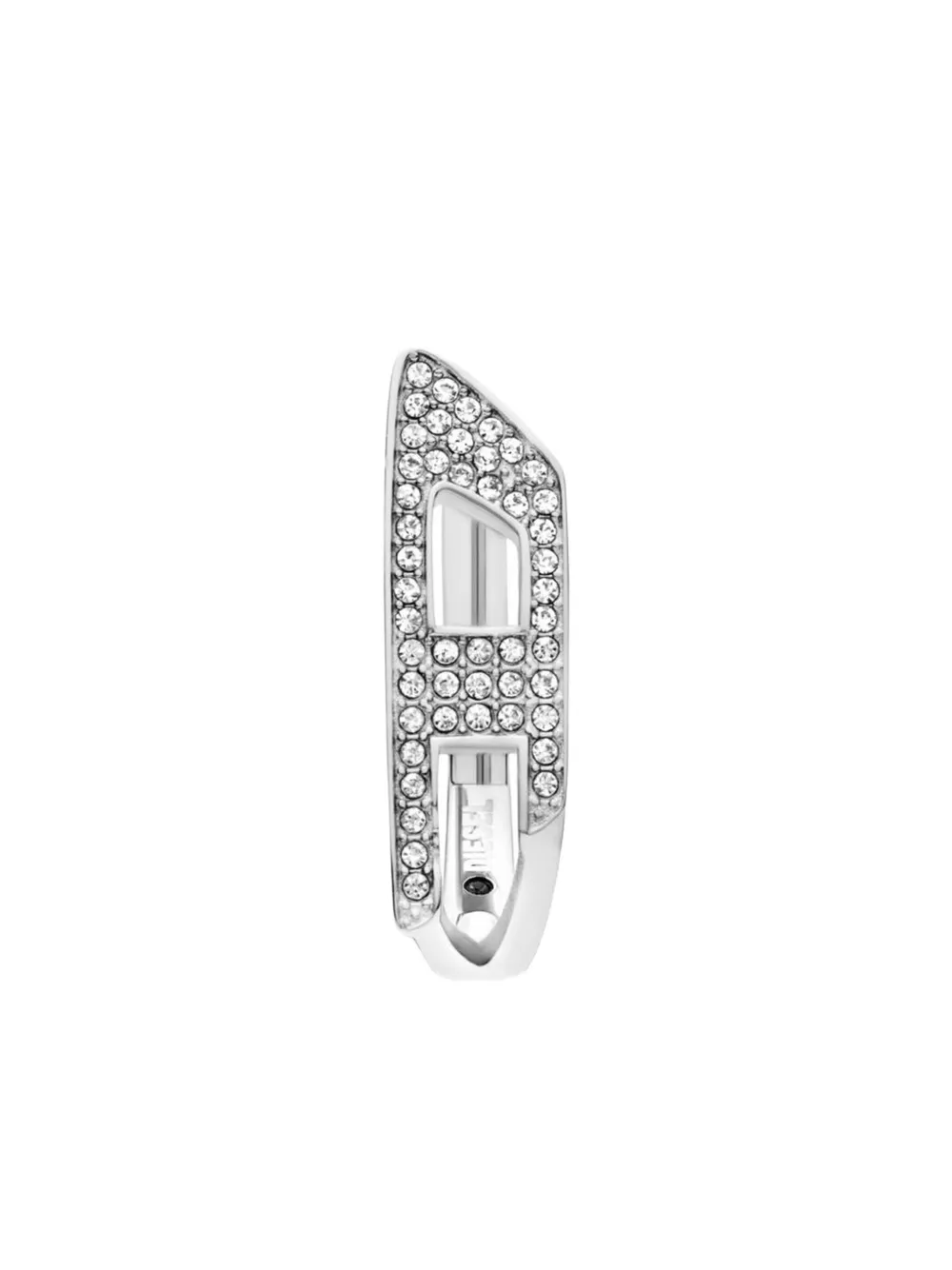 Diesel aretes con forma del logo | gris | Image 1