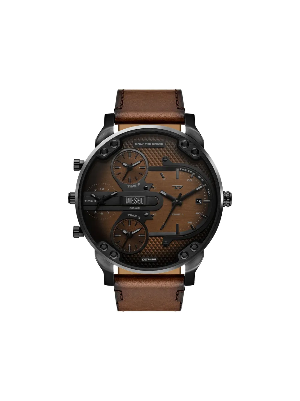 Diesel Timeframes 39mm In Brown