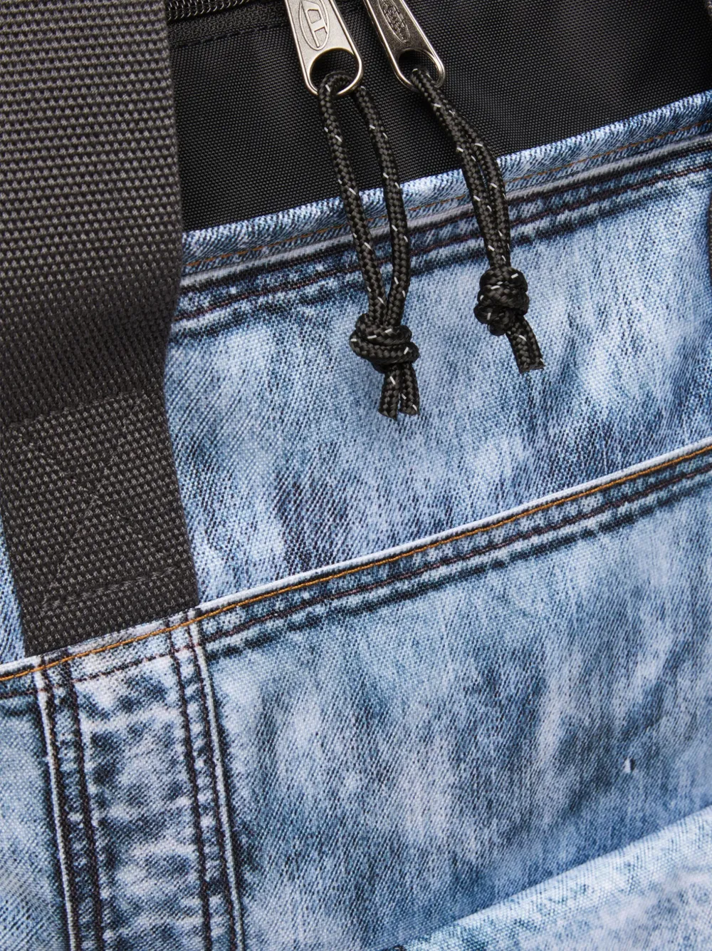 Diesel X Eastpak Denim Trompe-l'oeil Tote Bag In Blue