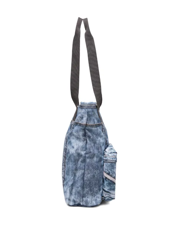 Diesel x Eastpak デニム トロンプルイユ ハンドバッグ | ブルー