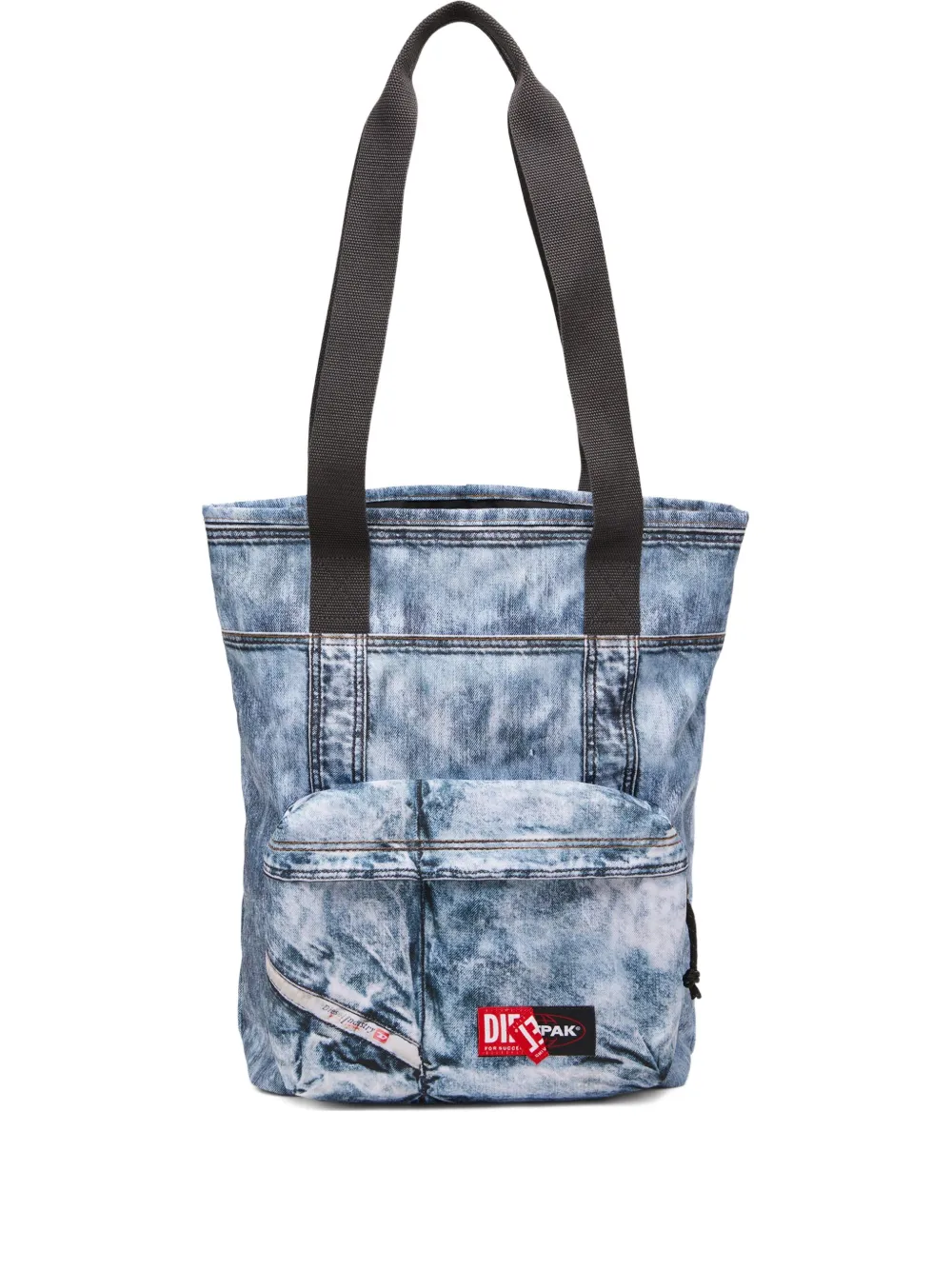 Diesel x Eastpak denim trompe-l'oeil tote bag | Blue | Image 1