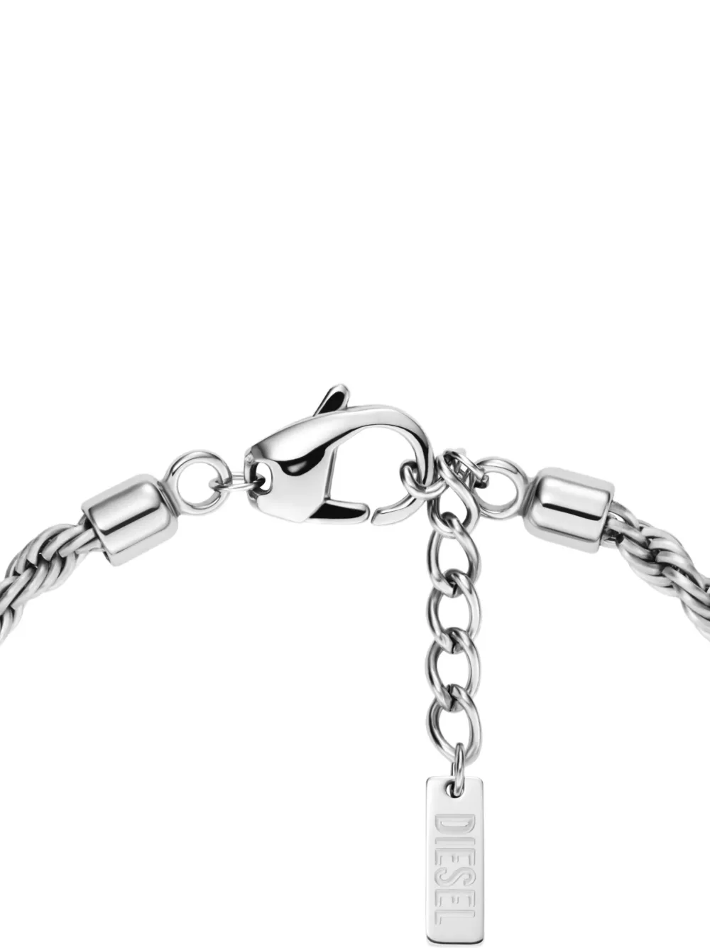 Diesel Rope-chain Charm Bracelet In Metallic