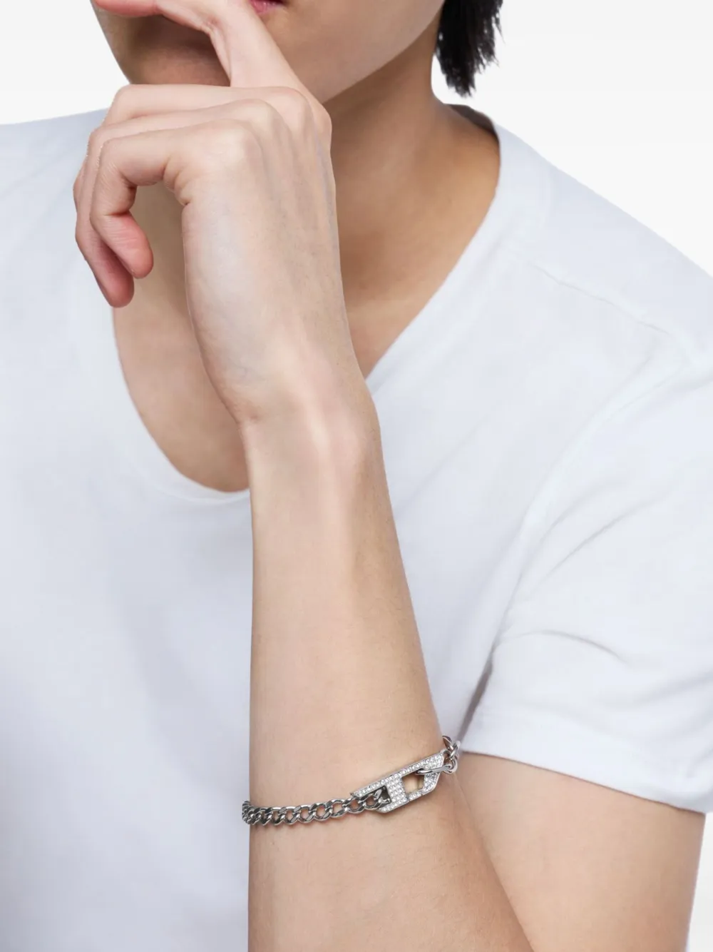 Diesel chain-link pavé bracelet | Image 2