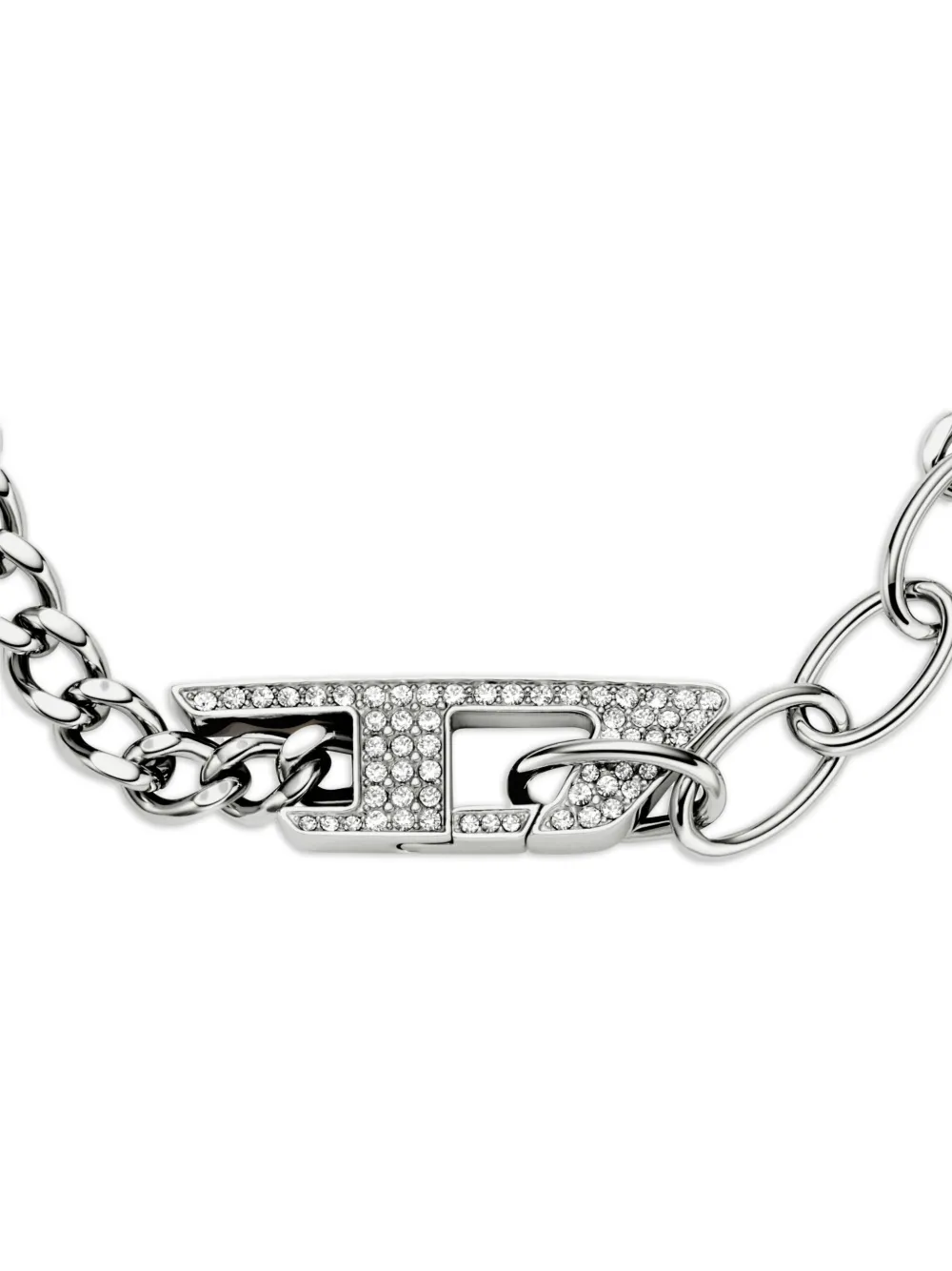  Diesel Chain-link Pavé Bracelet - Grey 