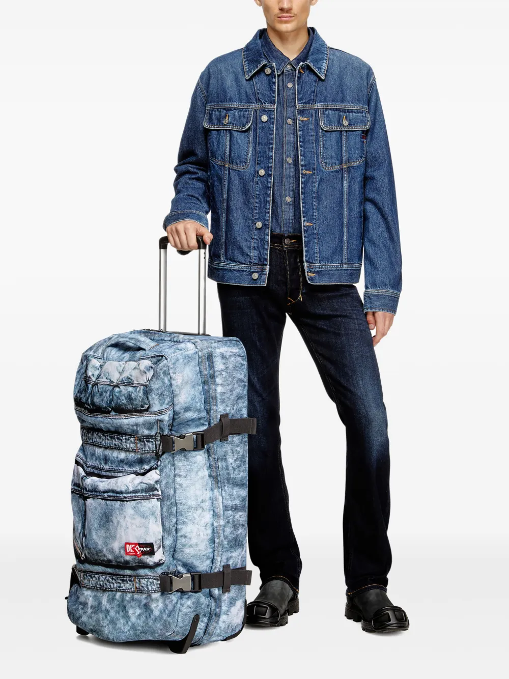 Diesel x Eastpak denim-effect wheeled trolley | Women | Image 2