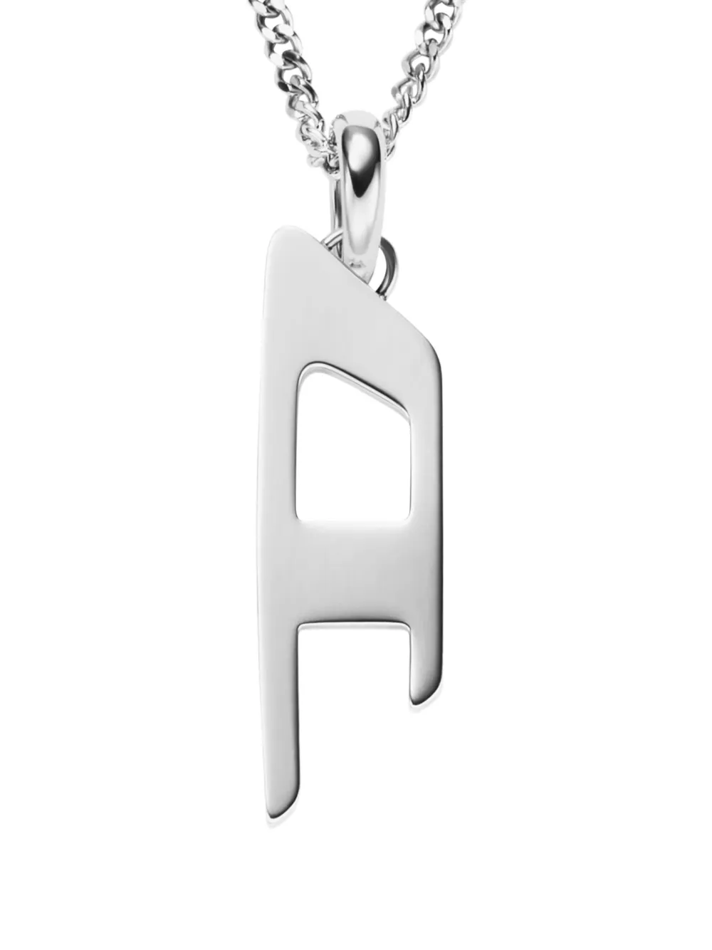  Diesel Logo-pendant Necklace - Grey 