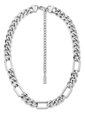 Diesel Dx1433 Oval D カーブチェーン ネックレス | シルバートーン