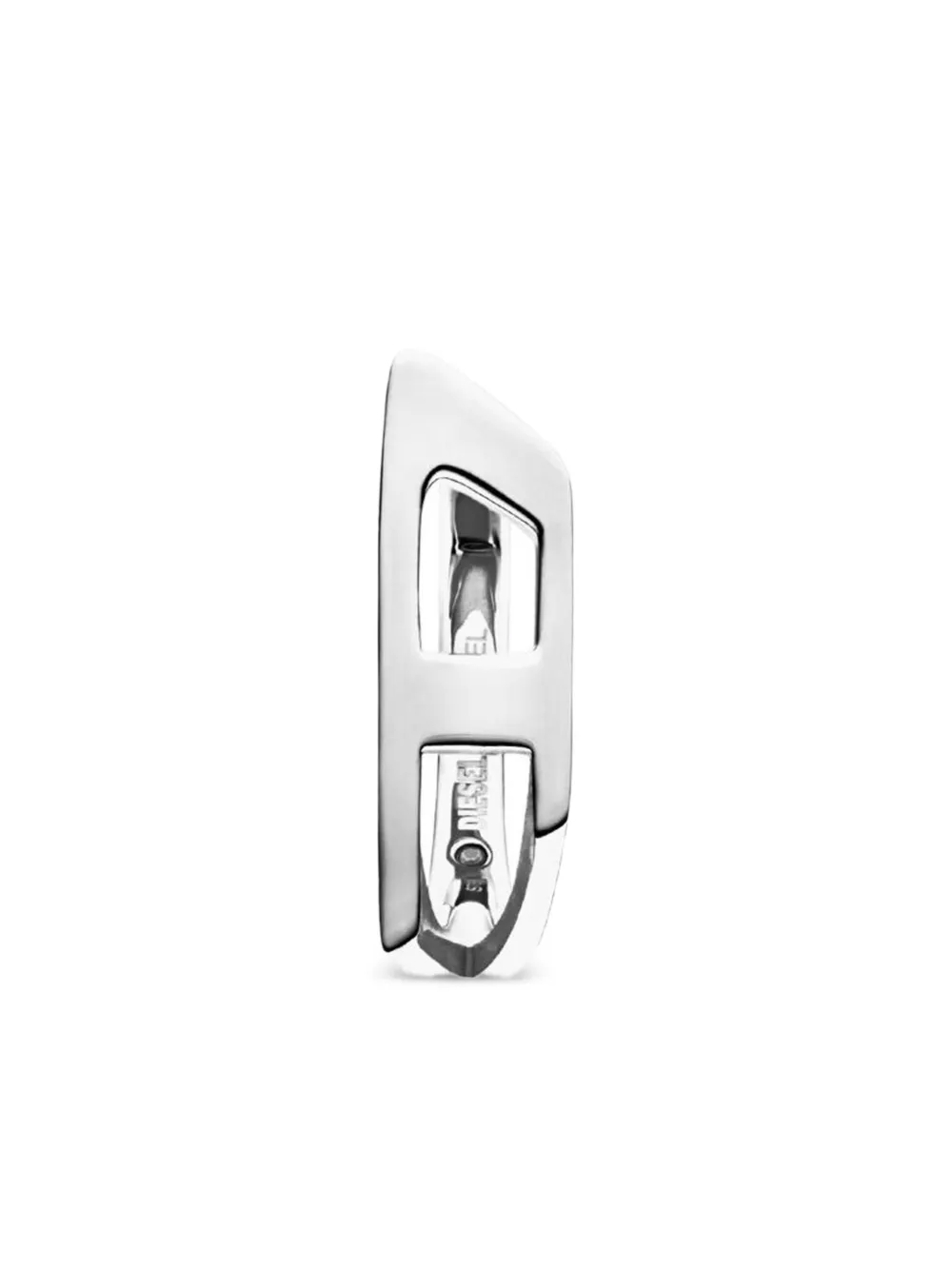 Diesel steel hoop earrings | Grey | Image 1