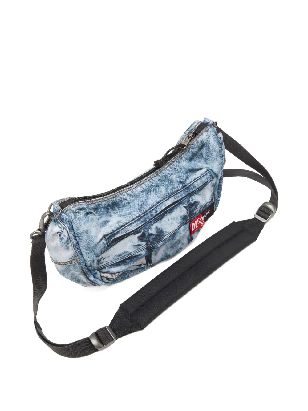 Diesel X Eastpak Trompe-l'oeil Denim Shoulder Bag In Blue