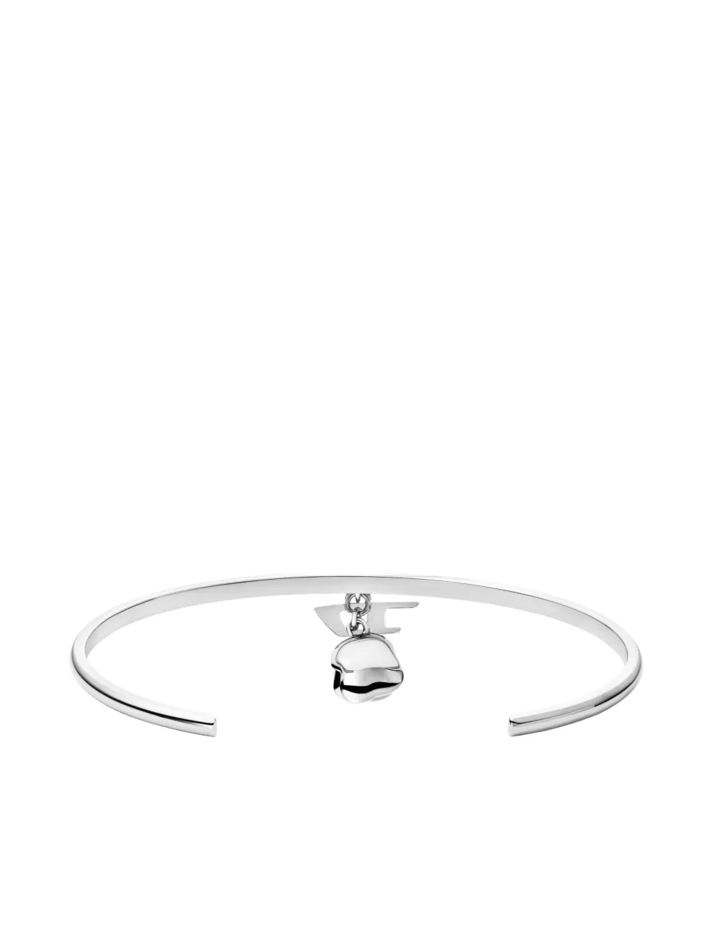 Diesel rose-charm bangle bracelet - Grijs