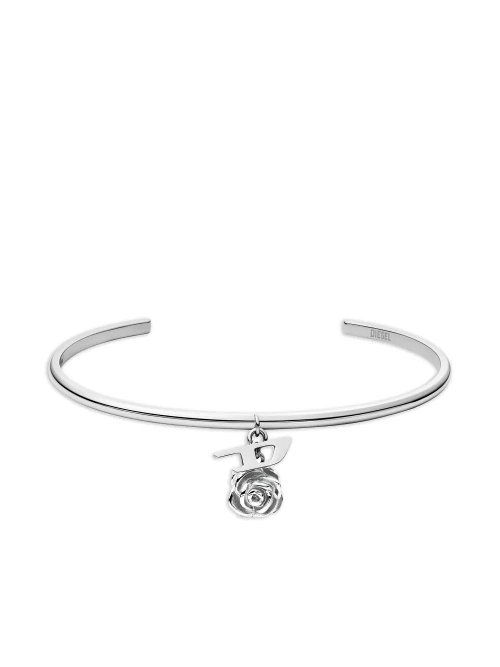 Diesel rose-charm bangle bracelet | Grey | Image 1