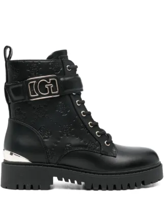GUESS Gworana Combat Boot voor dames, Zwart, 37.5 EU