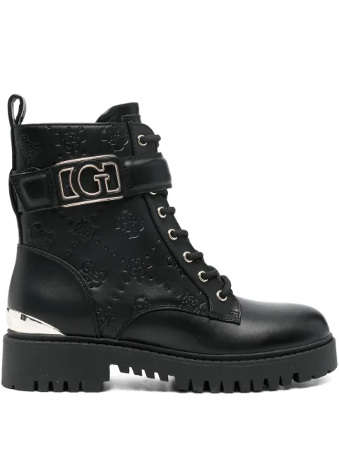 GUESS USA 40mm Oranda 4G Peony logo-debossed combat boots
