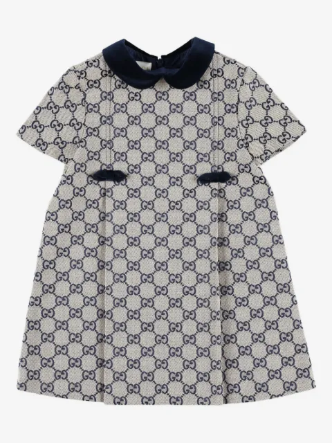 Gucci Kids GG-pattern pleated dress