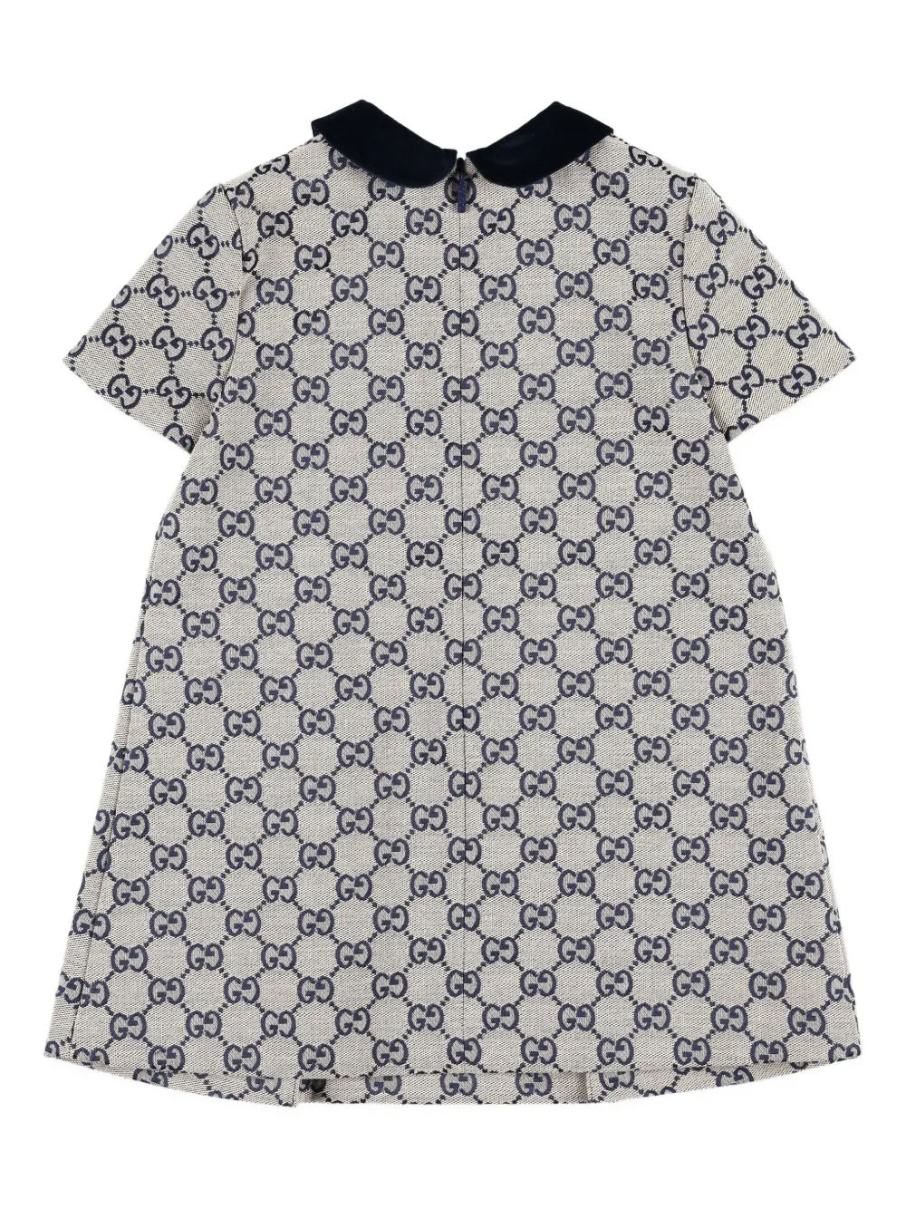 Gucci Kids Geplooide jurk met GG-patroon - Beige