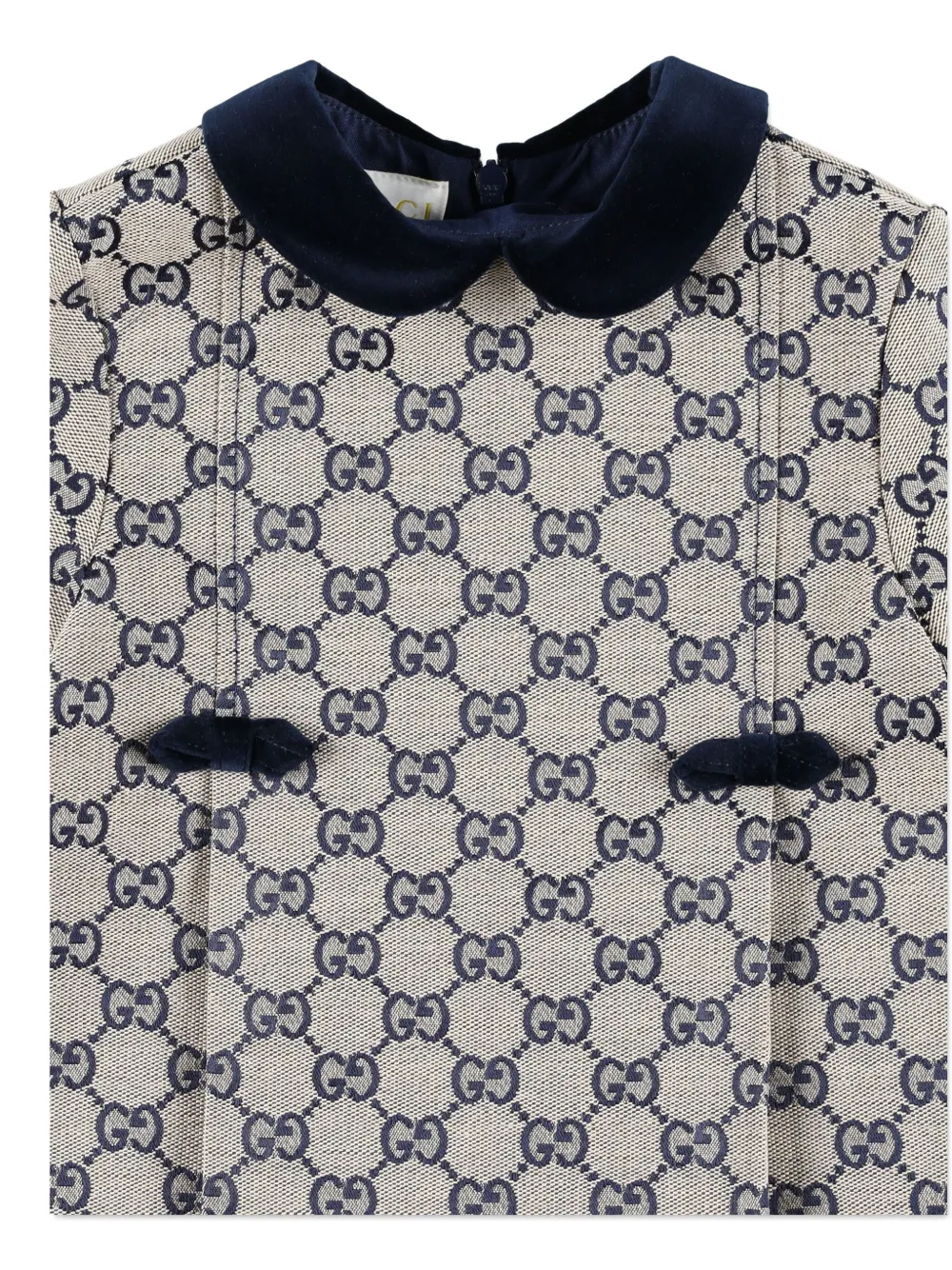 Gucci Kids Geplooide jurk met GG-patroon Beige