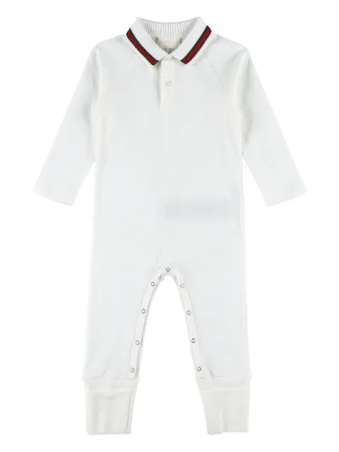 Gucci Kids web-collar jumpsuit