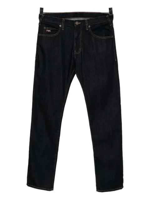 Emporio Armani logo-patch jeans