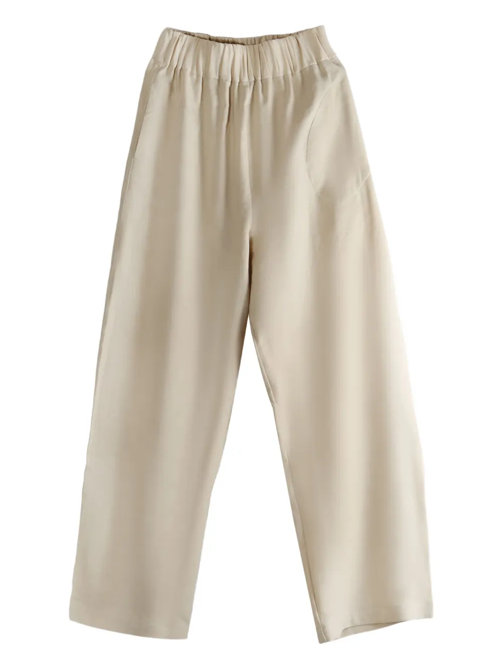 Cortana Rocco Elasticated-waistband Pallazo Pants In Neutral