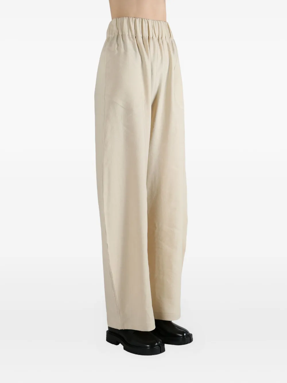Cortana Rocco elasticated-waistband pallazo pants - Beige