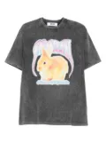 MSGM rabbit-print acid-wash T-shirt - Grey