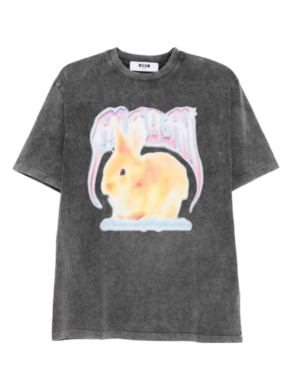 MSGM プリント Tシャツ | グレー | FARFETCH JP