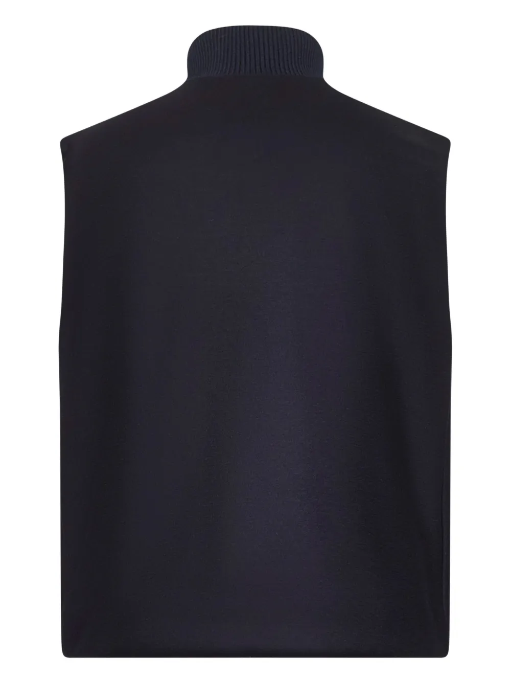 Jil Sander Gilet met hoge hals en rits Blauw