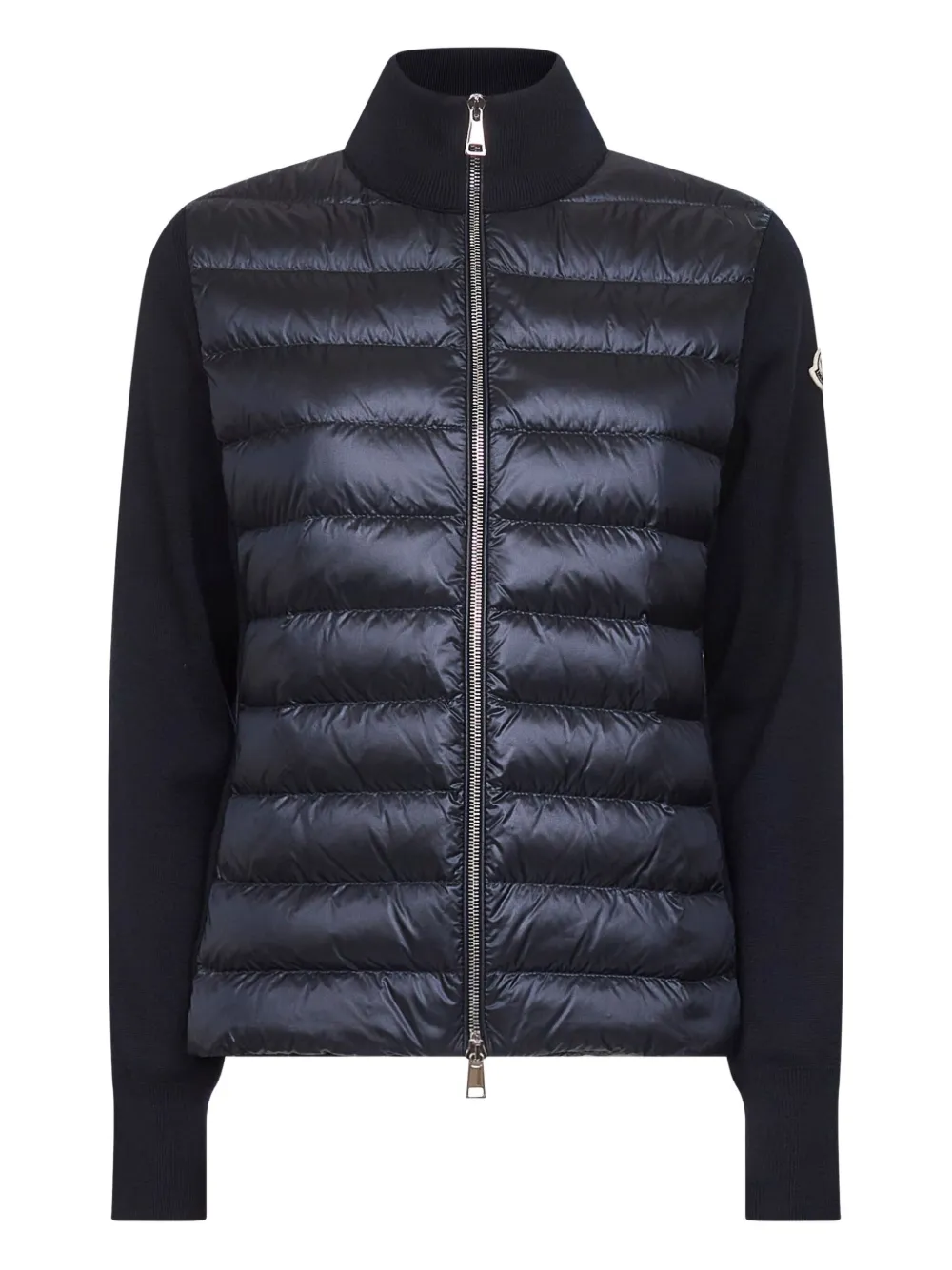 Moncler Jack met gebreide mouwen Blauw