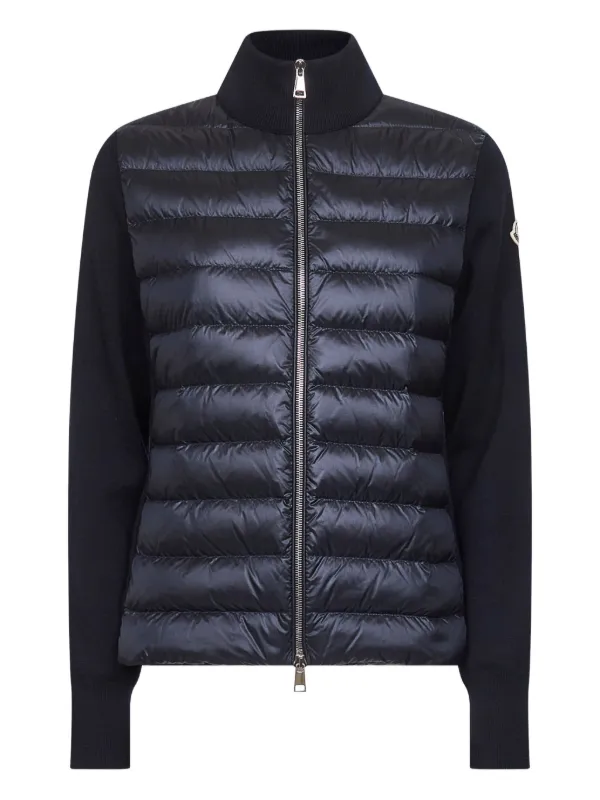 Moncler knitted-sleeve Padded Jacket Blue FARFETCH PH