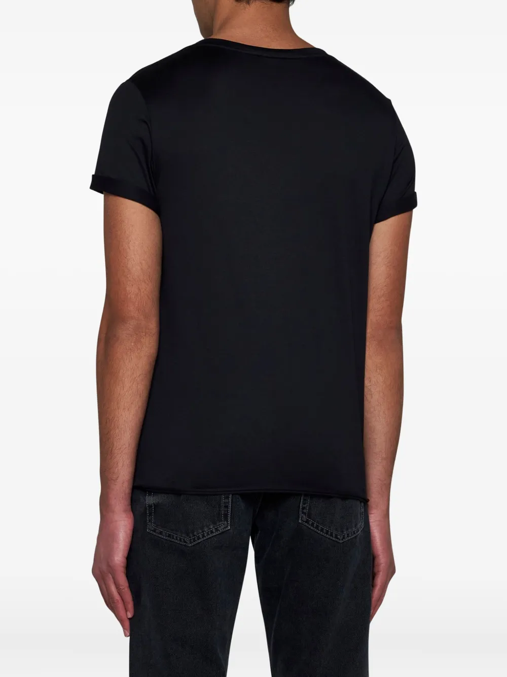 Saint Laurent T-shirt met logoprint Zwart