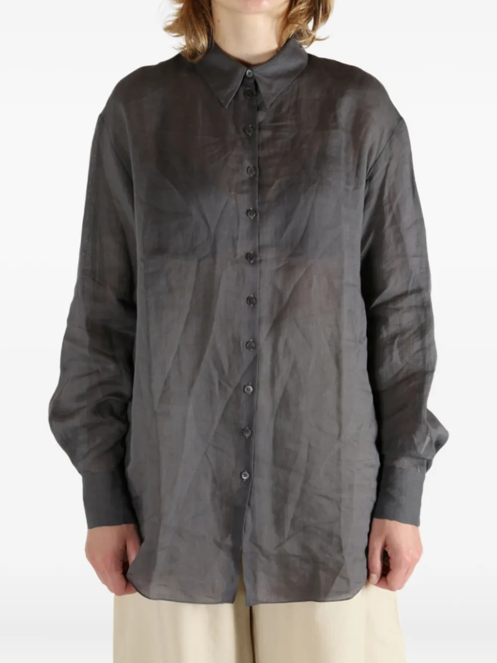 Cortana Dennis Button-down Shirt In Gray