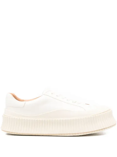 Jil Sander Pre-Owned leather flatform sneakers