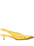 Jacquemus Pre-Owned 30mm Les Cubisto Banane slingback pumps - Yellow