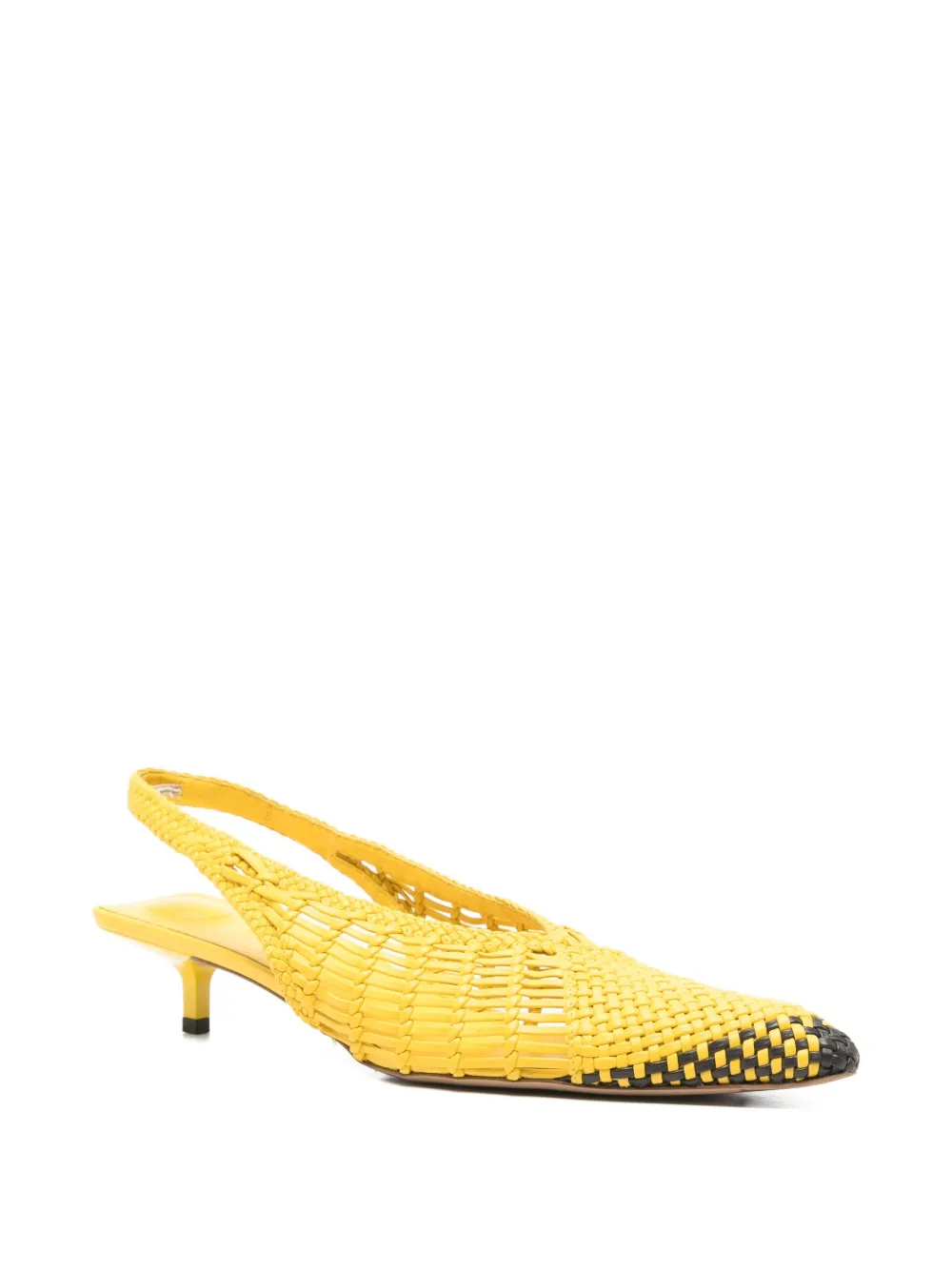 Jacquemus Pre-Owned 30 mm Les Cubisto Banane slingback pumps - Geel