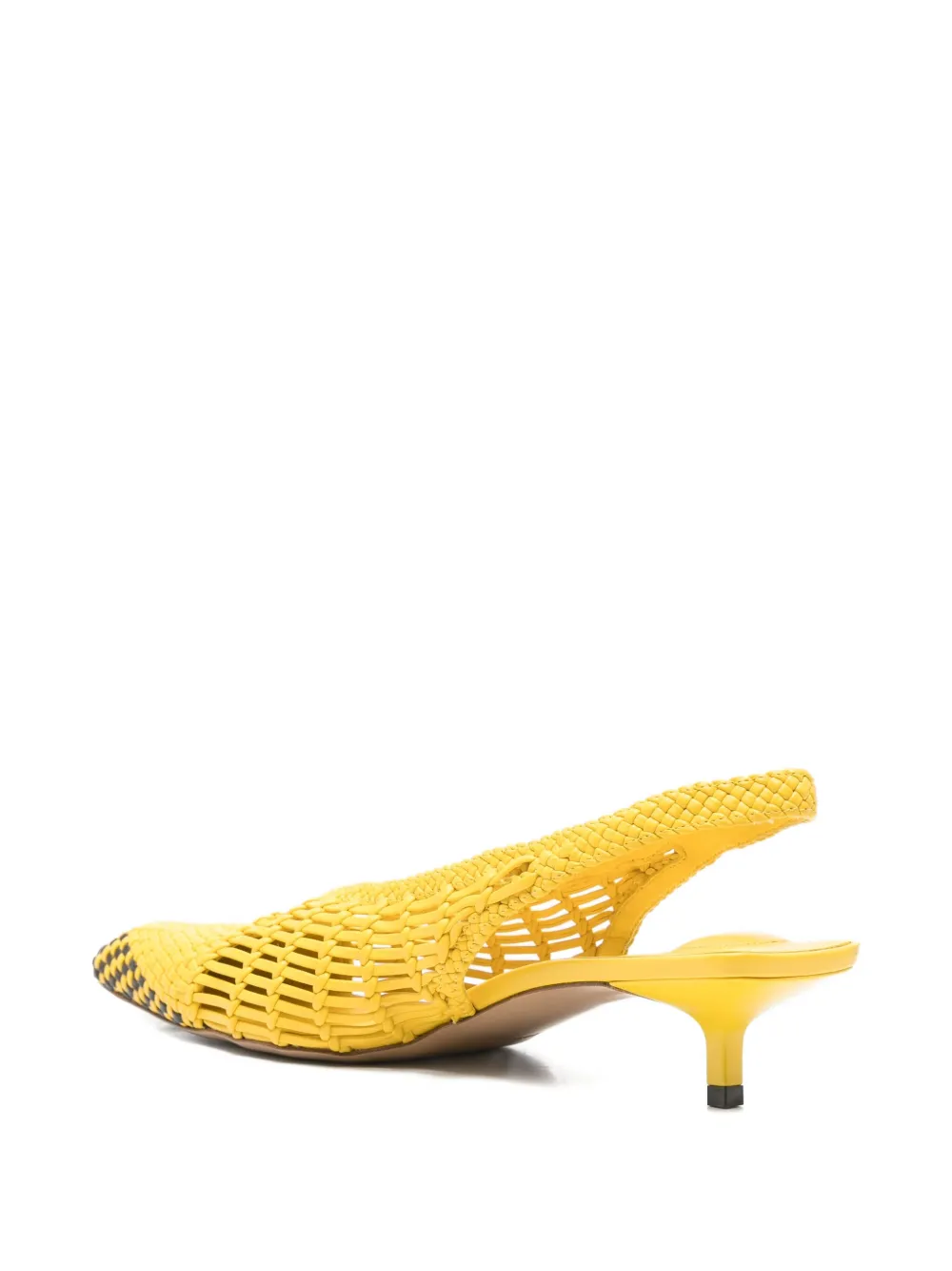 Pre-owned Jacquemus 30mm Les Cubisto Banane Slingback Pumps In Yellow