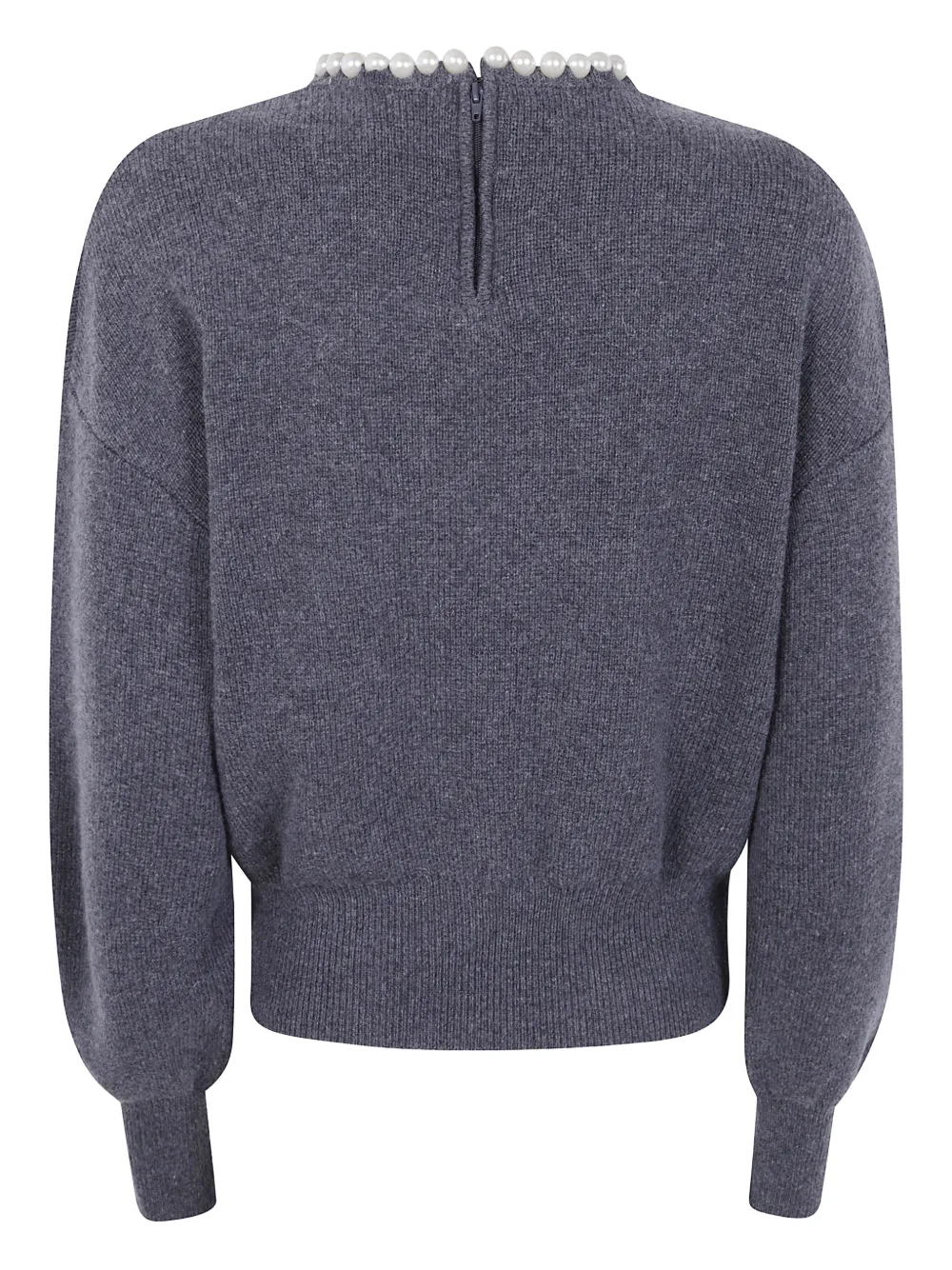 Essentiel Antwerp Pearl-embellished Wool Sweater In Gray