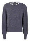 Essentiel Antwerp pearl-embellished wool sweater - Grey