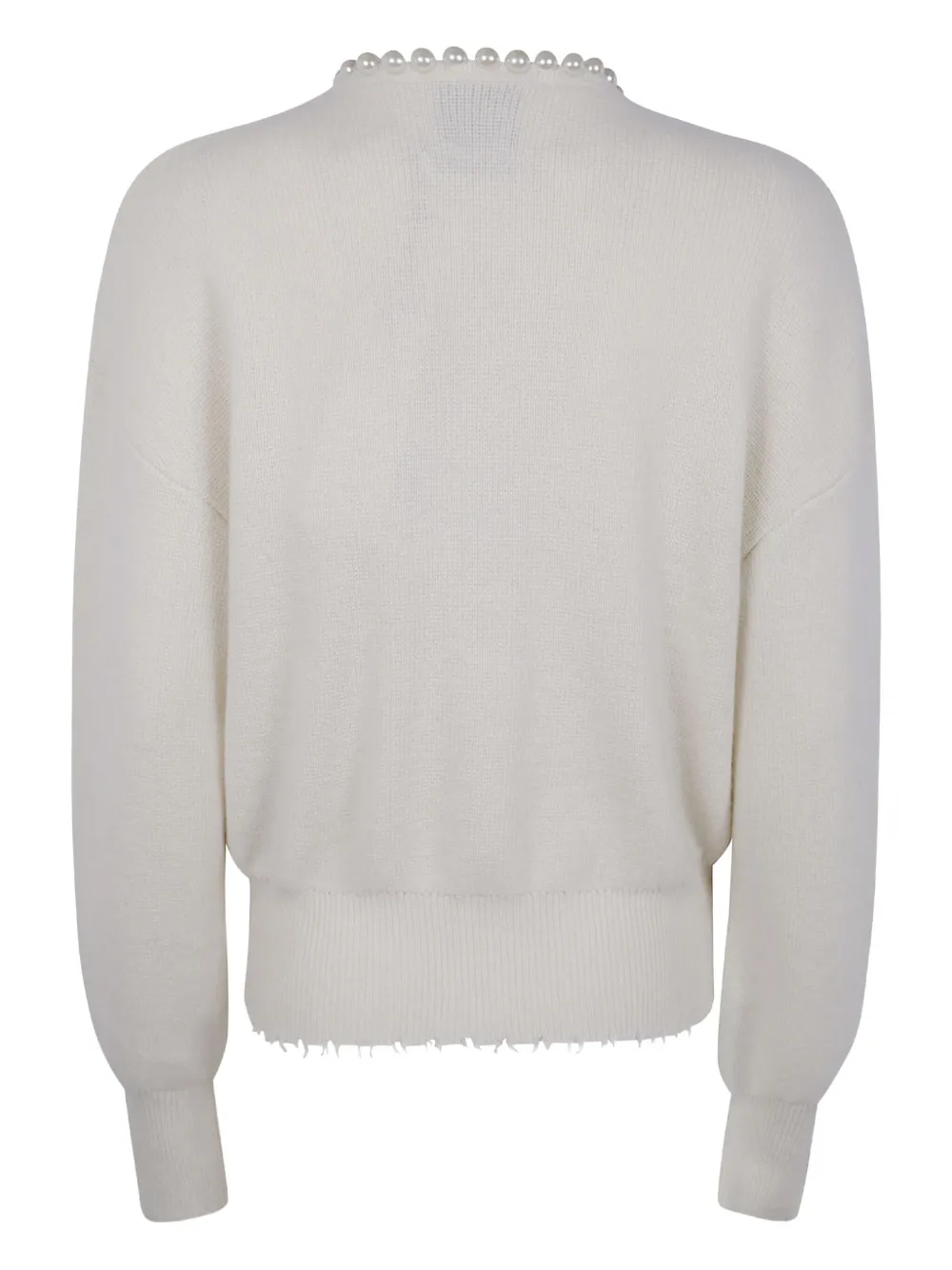 Essentiel Antwerp pearl-embellished frayed cardigan | Cardigans | Image 2