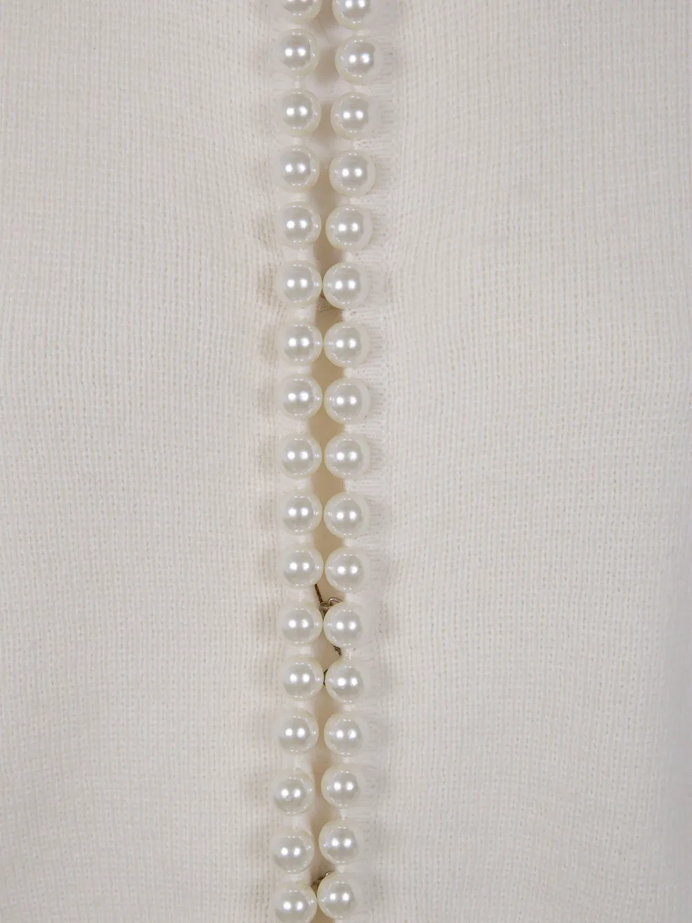 Essentiel Antwerp Vest verfraaid met parels en franje Beige