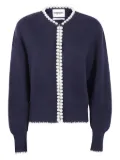 Essentiel Antwerp pearl-embellished frayed cardigan - Blue