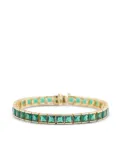 Izabel Display square-zirconia tennis bracelet - Green