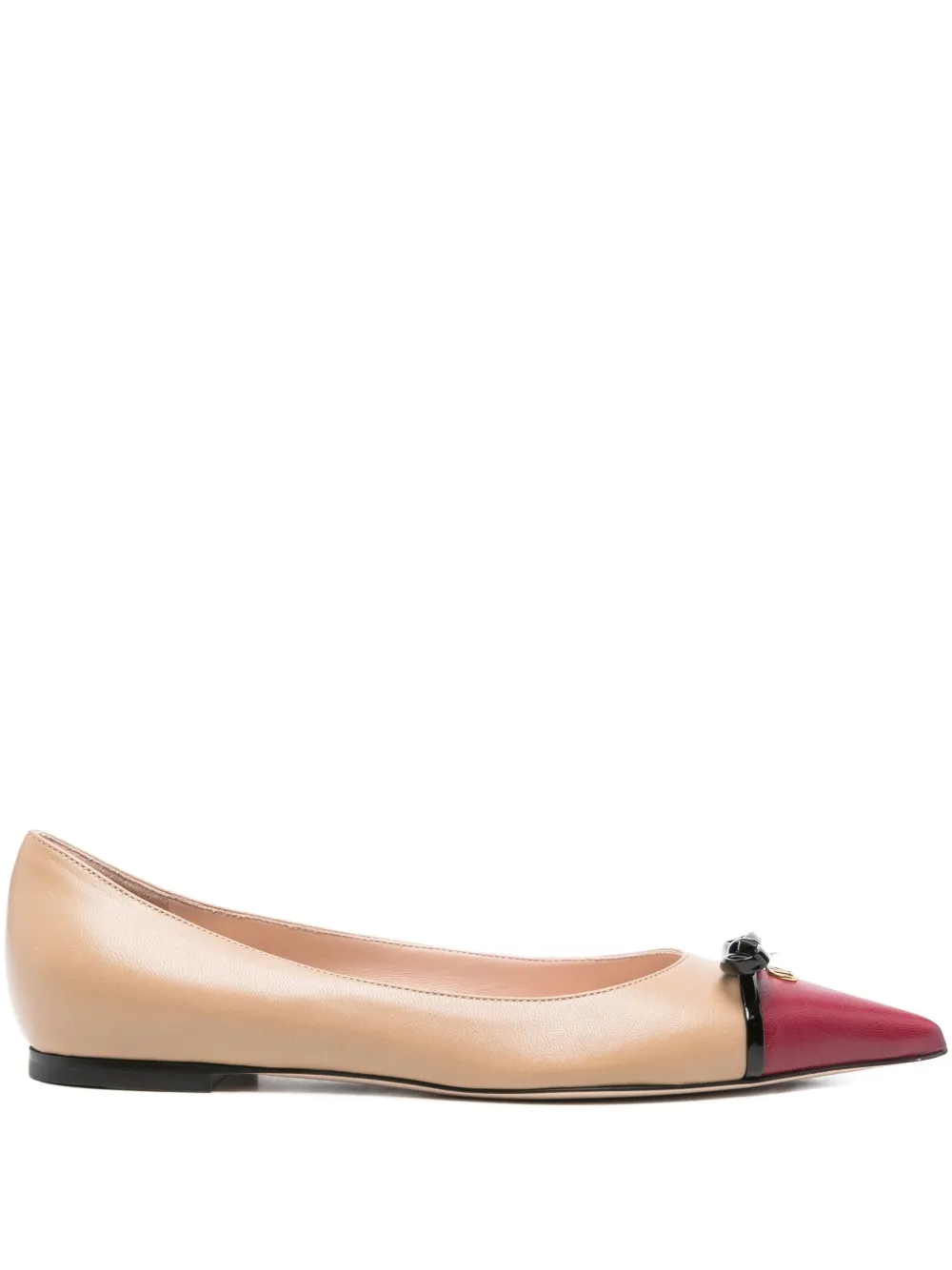 Valentino Garavani bow-detail pointed-toe pumps Neutrals