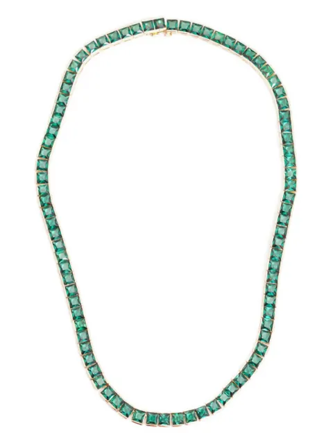 Izabel Display square-zirconia tennis necklace