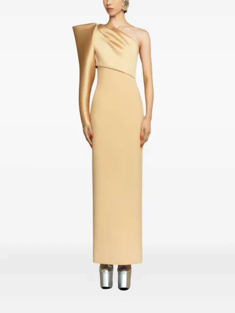Solace London Tally satin-sleeve maxi dress