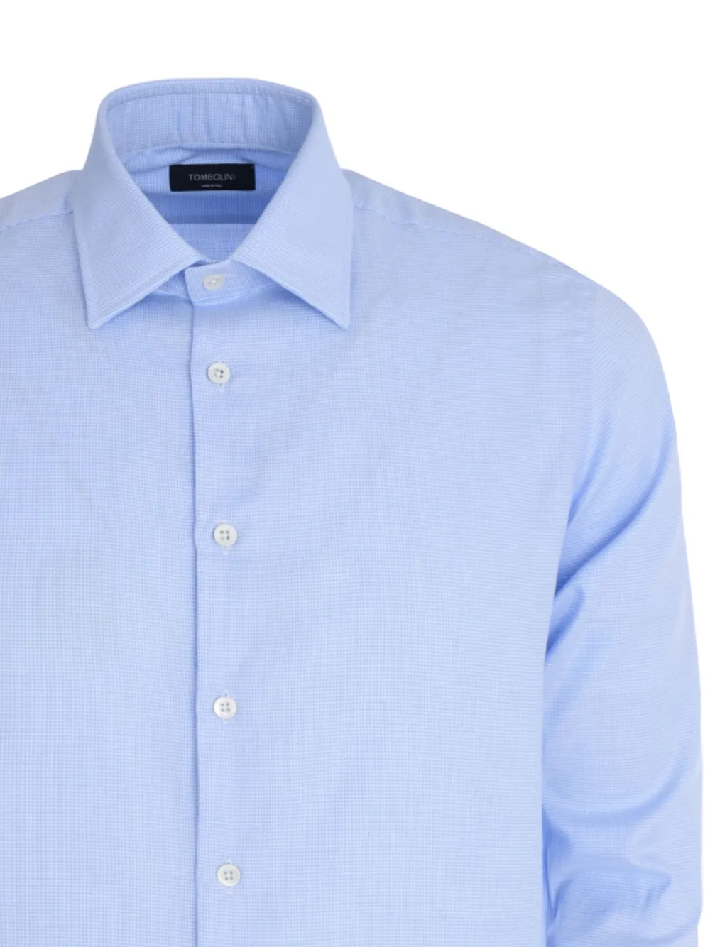 Tombolini Button-down Cotton Shirt In Blue