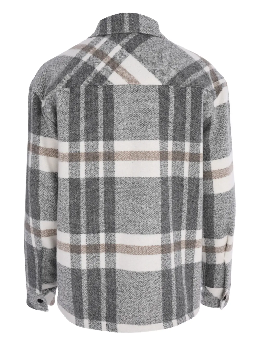 Gaelle plaid long-sleeve shirt - Grijs