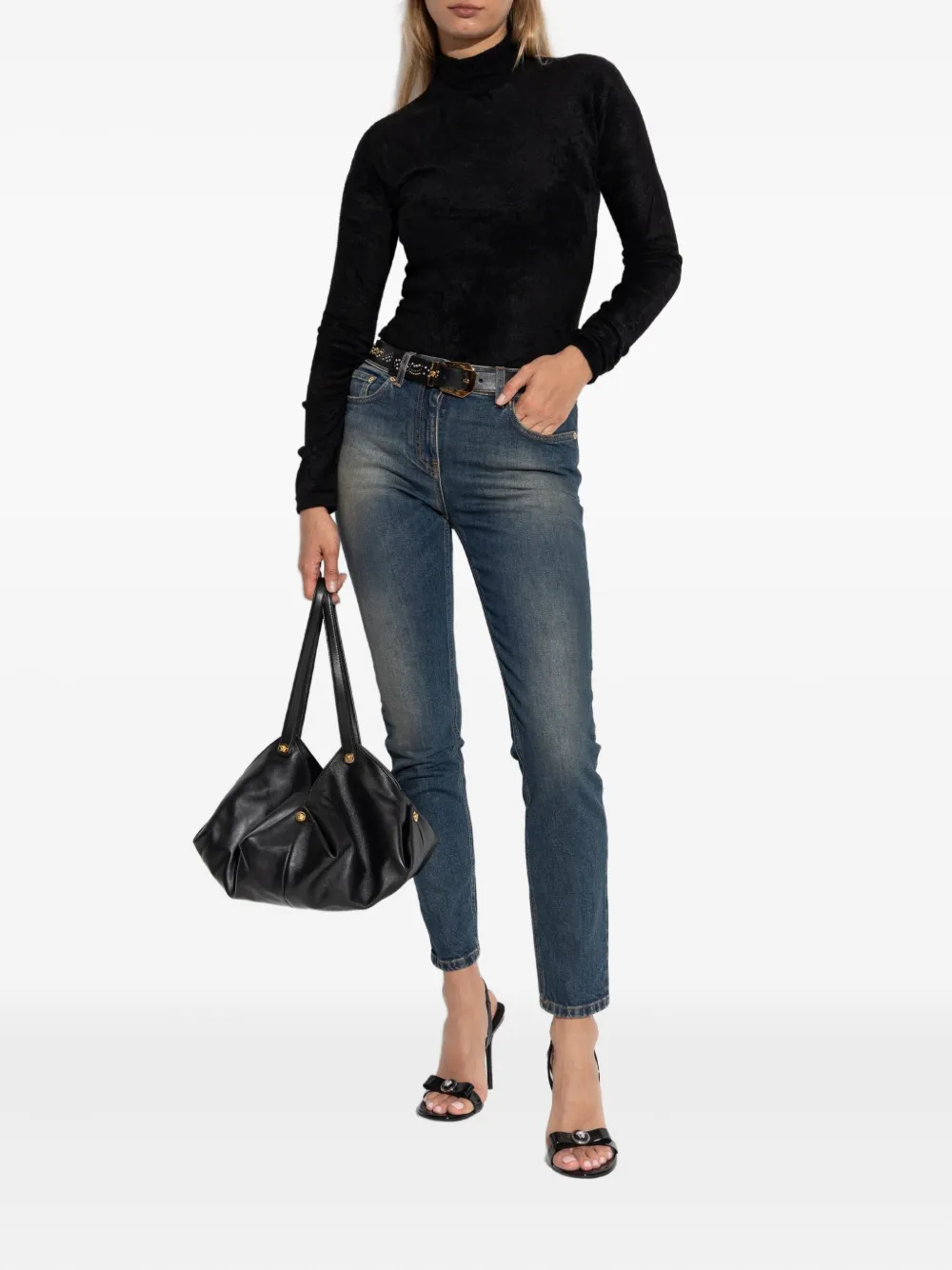Versace Medusa-plaque jeans - Blauw